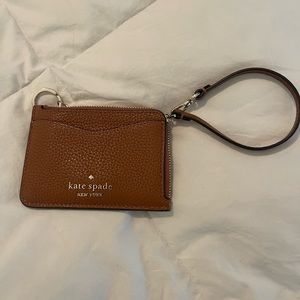 Kate spade cognac card/key holder